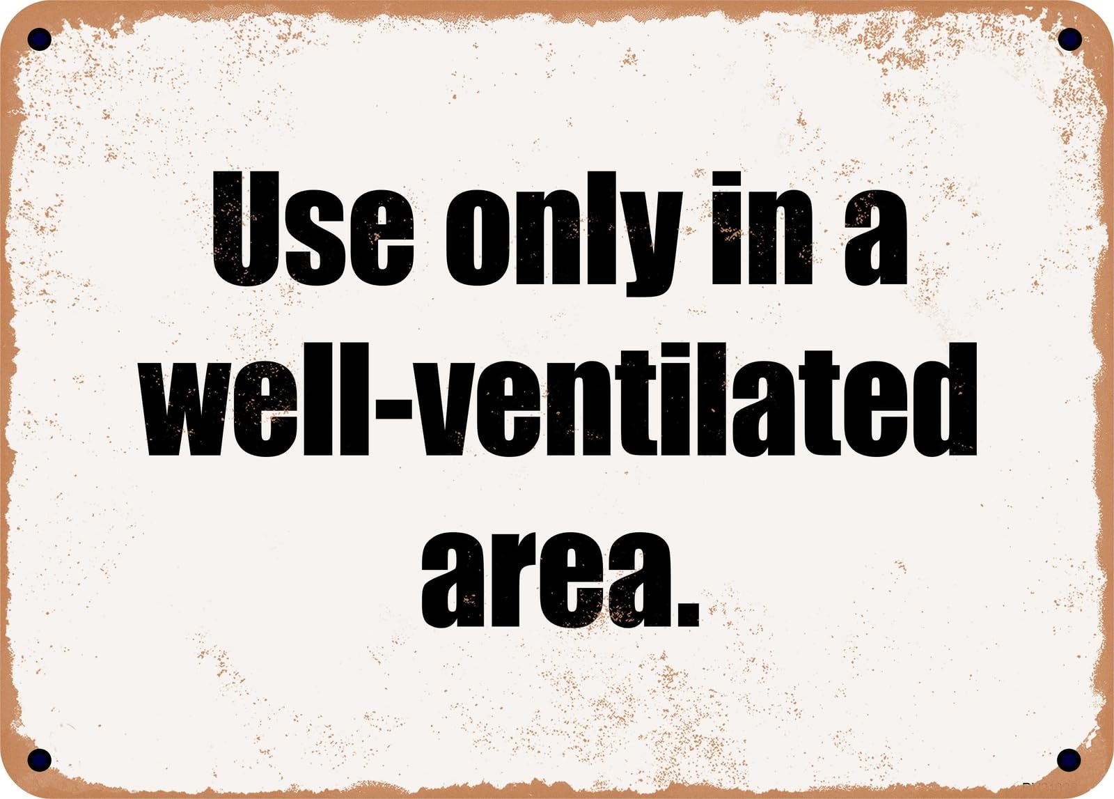 Miaomansenstore Metal Sign - Use Only In A Well-Ventilated Area Home Decor
