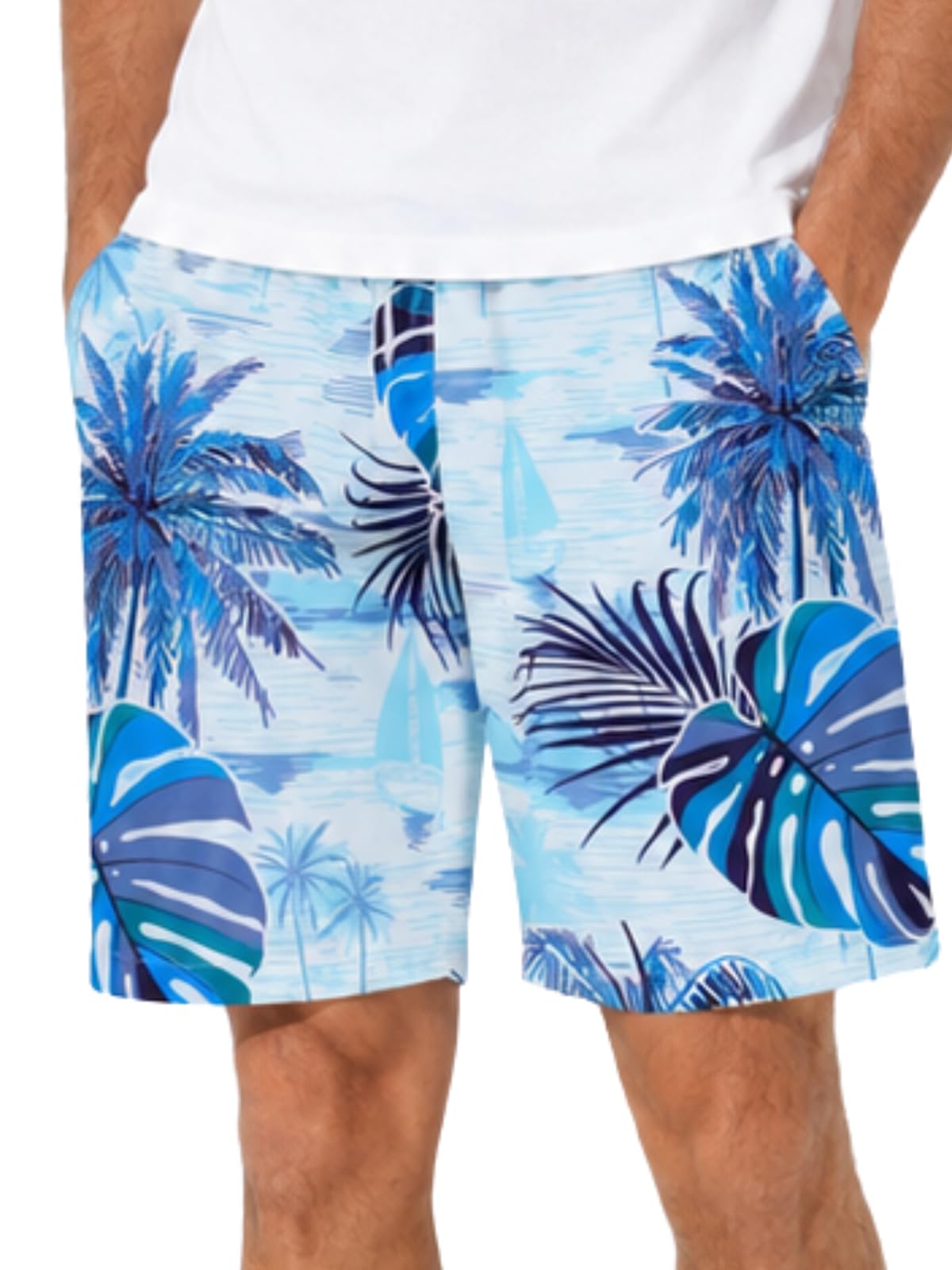 leriya fashion Men White & Black Tropical Summer Wear-picture-26