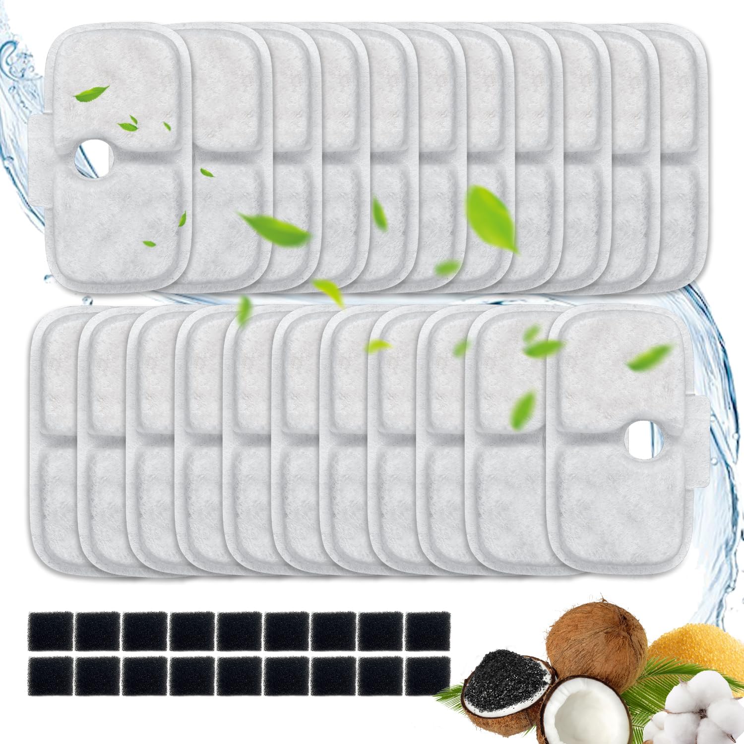 40 Packs Filtros para Fuente de Agua para Gatos Petlibro
