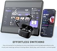 Vista 8 de havit Space NC01T Hybrid Active Noise Cancelling Wireless Earbuds, Bluetooth 6.0 in-Ear Headphones, 6 Mics ENC Clear Call Ear Buds, 30+H Playtime