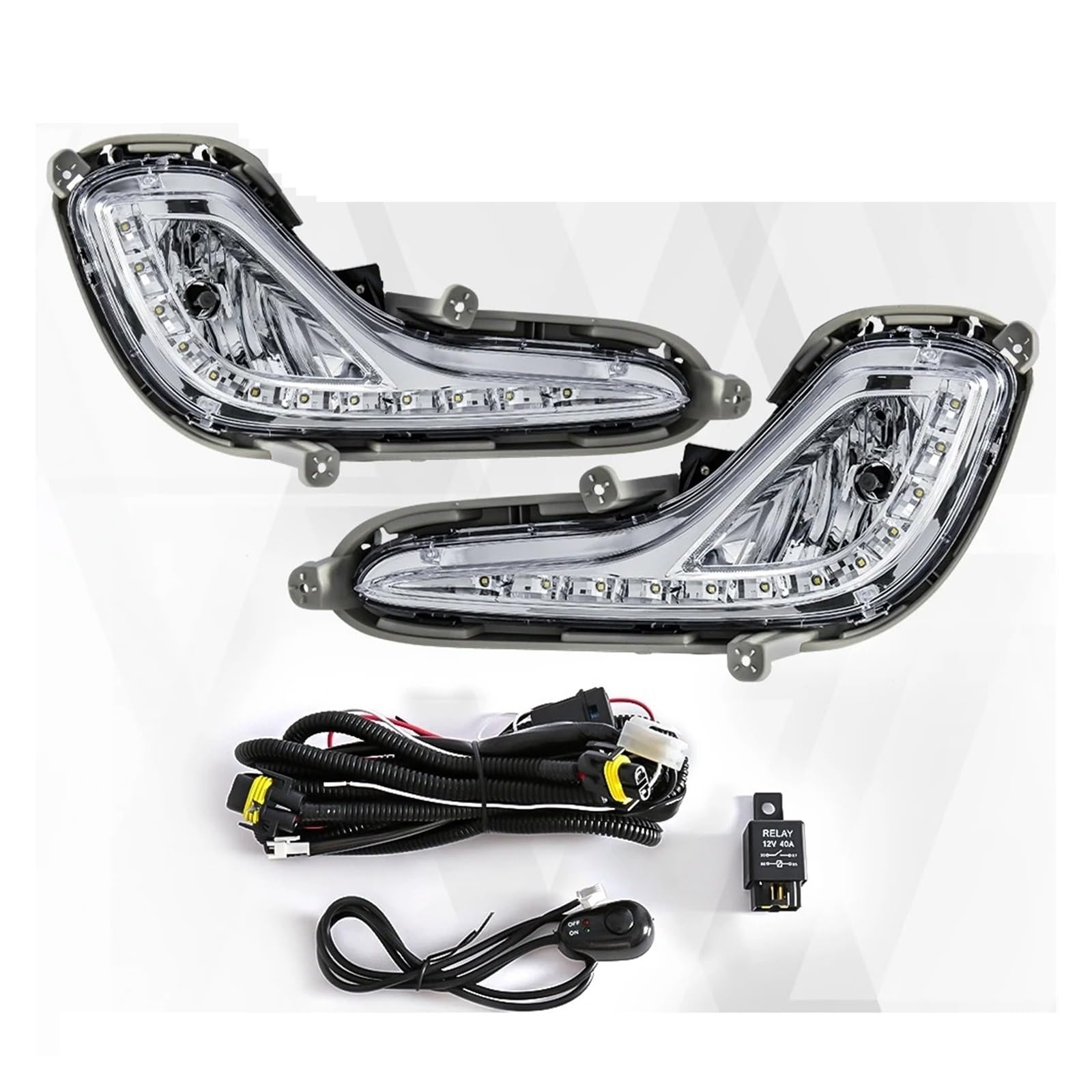 Antiniebla Luces Diurnas LED DRL Para Hyundai Para Accent 2012-2017 Faros Antiniebla Delanteros Impermeables