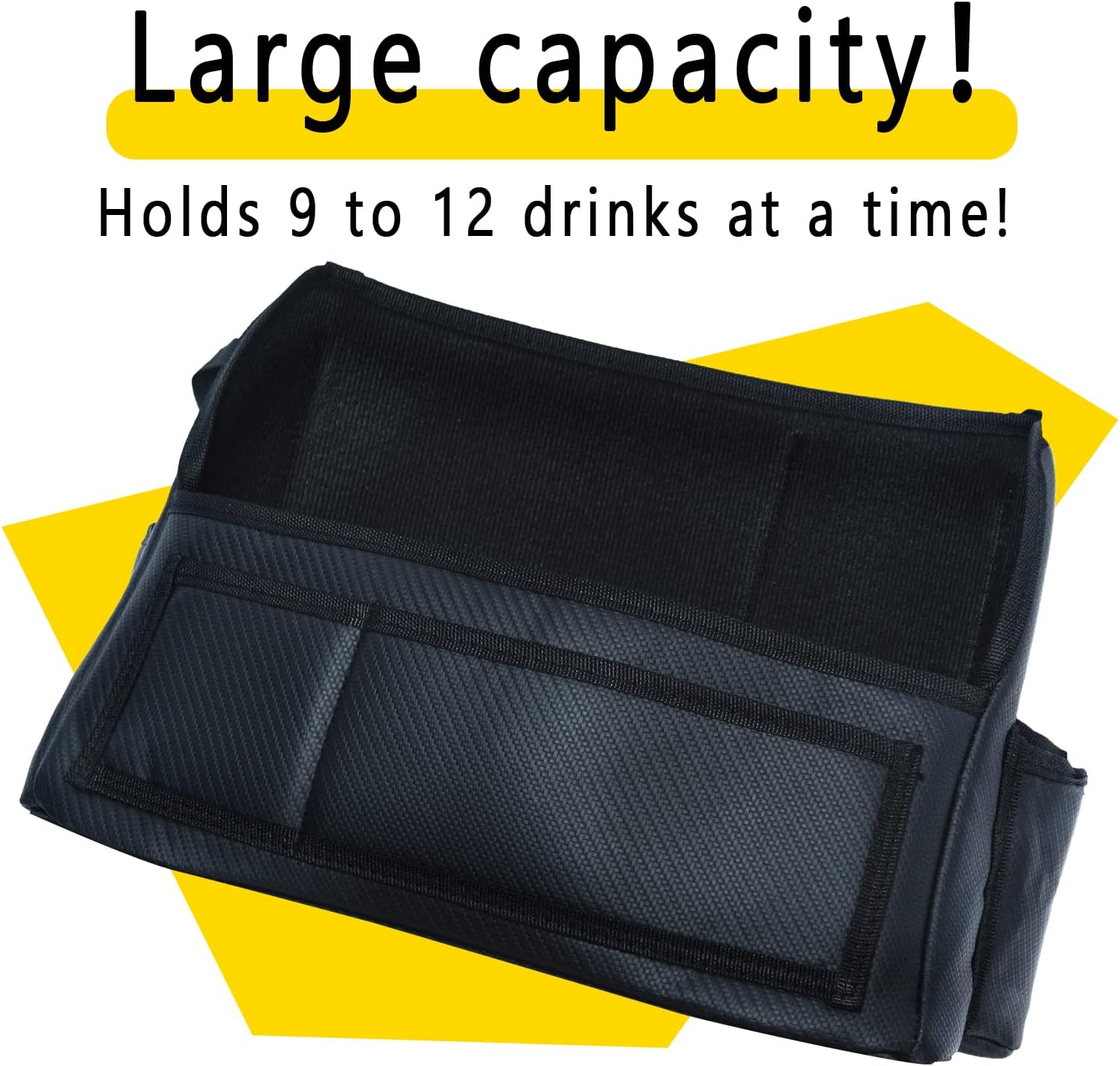 SIEMID Car Handbag Organizer Between Seats High Q.uality Leather Material Large Capacity Car Purse Storage Holder Suitable for Storing Handbags Umbrellas Mobile Phones Drinks and Other Items