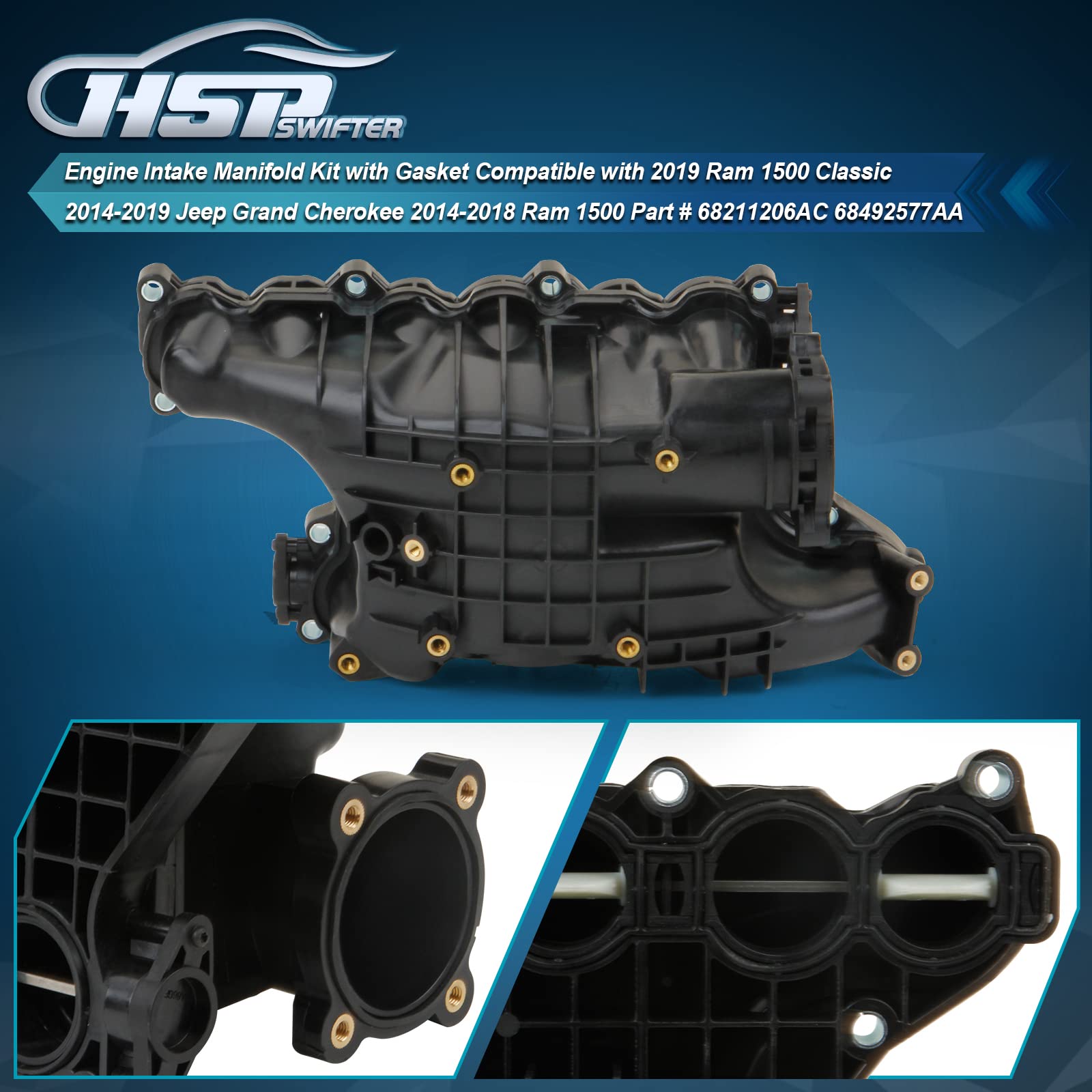 AutoZenith Intake Manifold With Swirl Motor – Fits Jeep Grand Cherokee 2013‑2020, Replaces 68211206AA - View #5