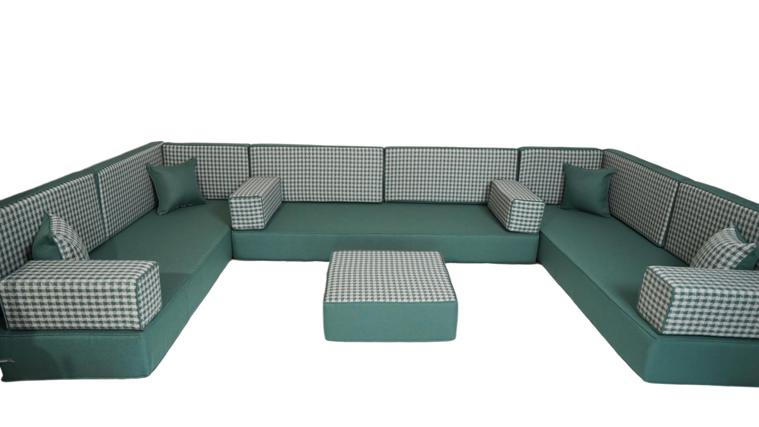 arabicsofa Middle Eastern Moroccan Majlis Seating – U Shaped Arabic Floor Cushion for Living Room – Sectional Sofa Set