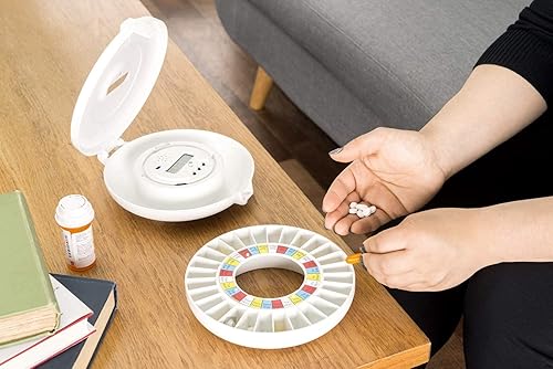 Miniatura 4 de e-Pill Station Pro - Dispensador de píldoras automático con bloqueo avanzado - Tapa blanca