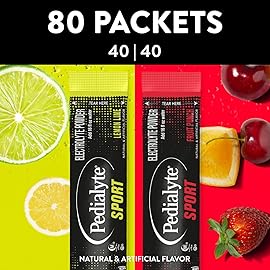Pedialyte Sport Electrolyte Powder Packets Hydration Station, Variety Pack, 80 count