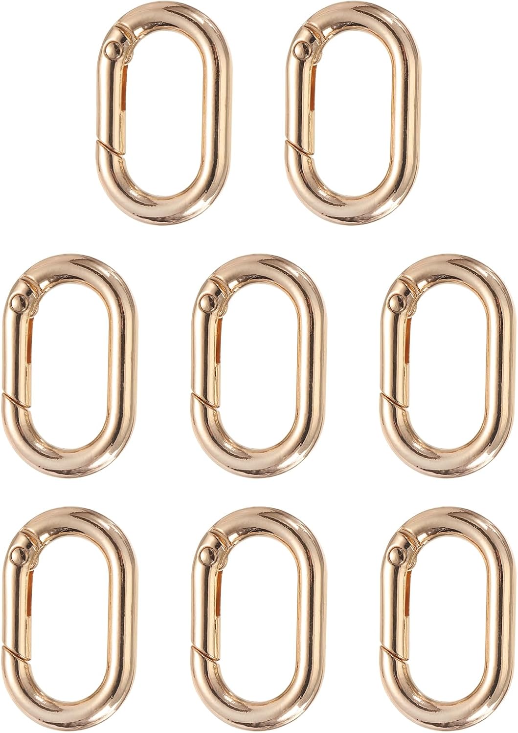 HARFINGTON Metal Spring O Ring Clip Snap Buckle Keyrings