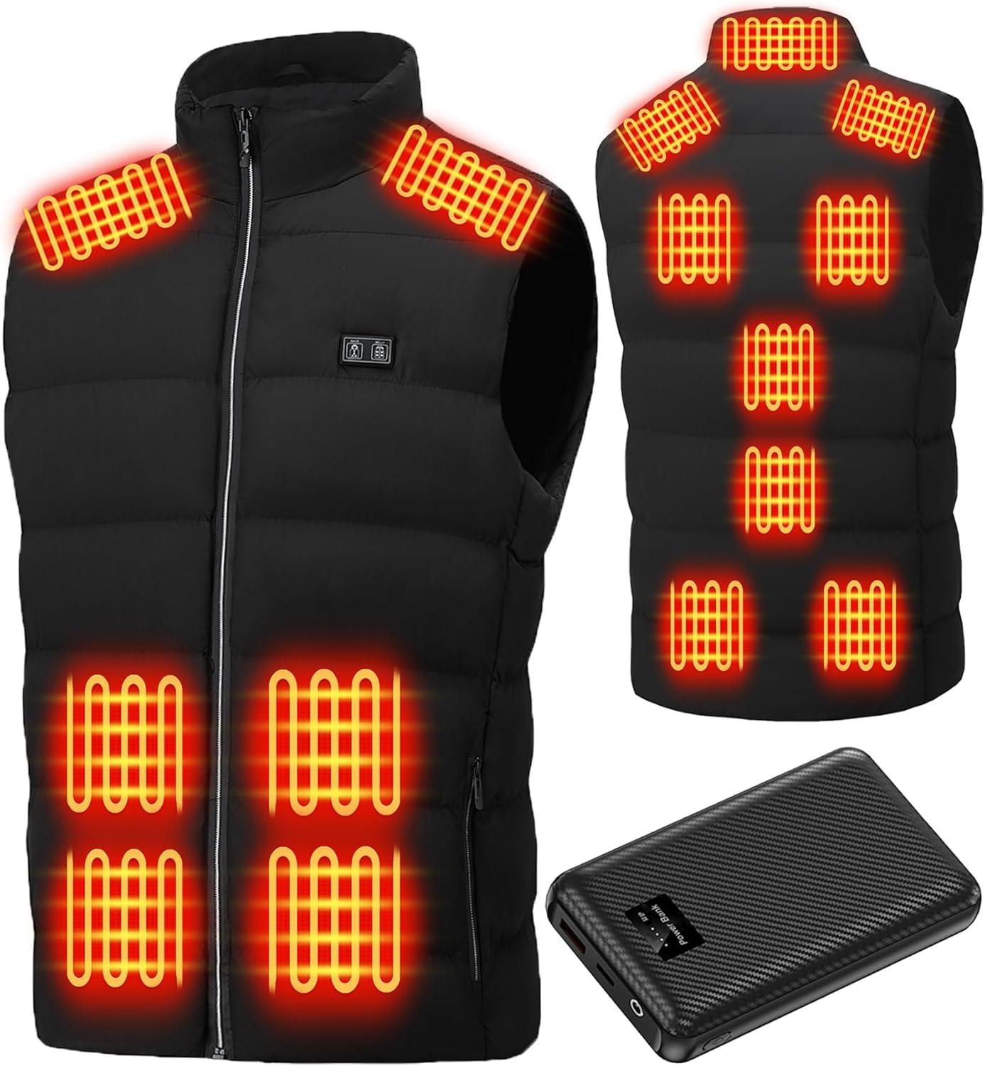 Electric Heated Vest for Men: Womens Heating Vest with 16000mah Battery Pack - Winter Warming Heated Hunting Jacket