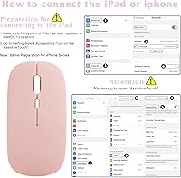 Vista 2 de UrbanX Ratón inalámbrico recargable de 2.4 GHz y Bluetooth, para Samsung Galaxy Tab A8 10.5 (2021) Ratón inalámbrico Bluetooth