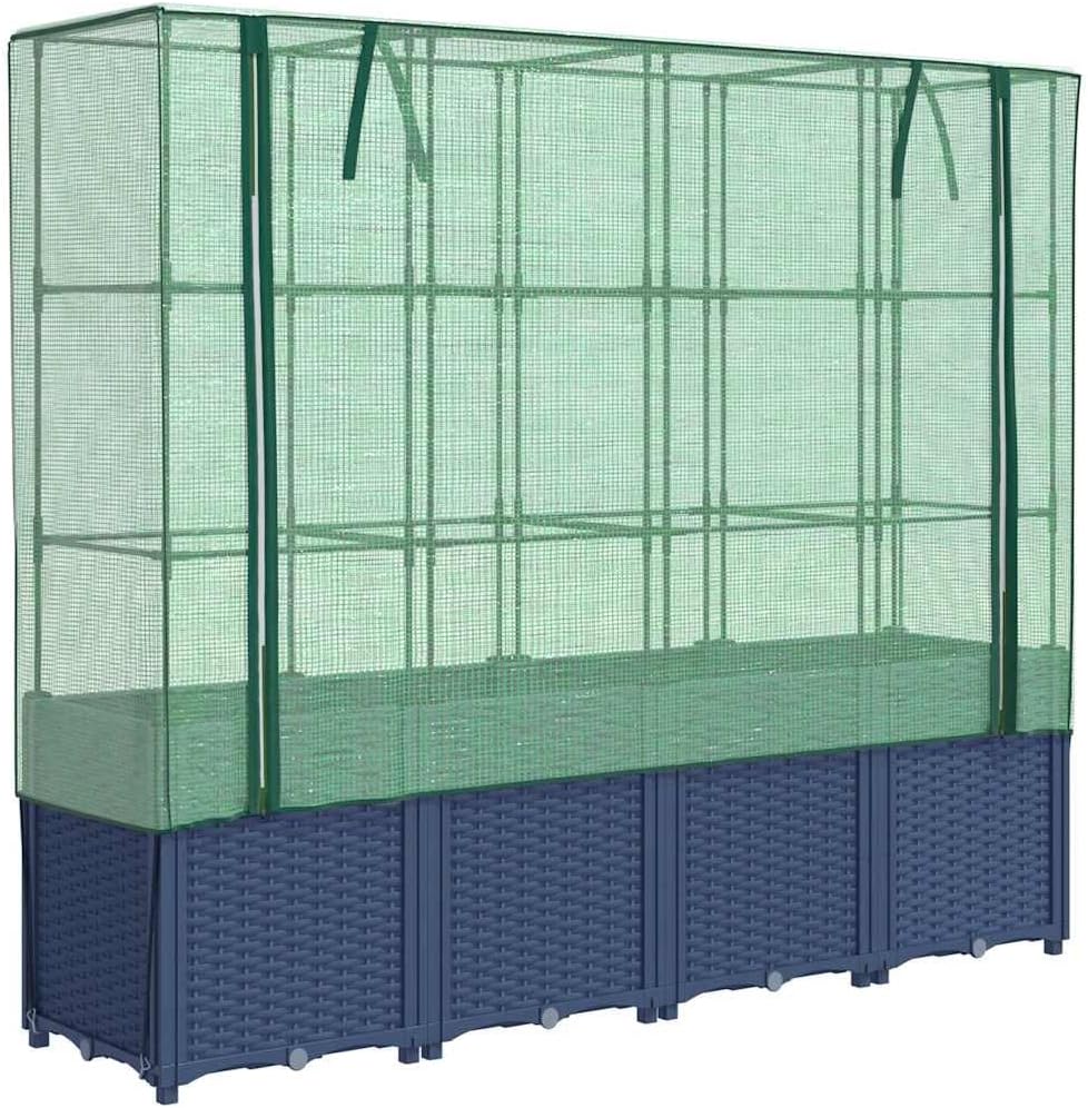 vidaXL Raised Bed Blue Grey Polypropylene Large