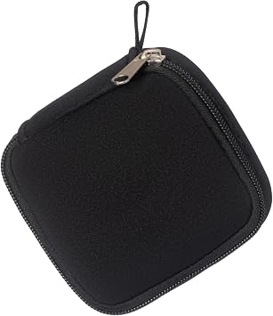 Mini Pouch for Organization, Soft Small Electronic Organizer Travel Storage Carrying Tech Bag Compatible with MagSafe Power Adapter, Laptop Accessories Cables, Cords, USB Drives, Earphones Black