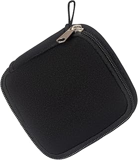 Mini Pouch for Organization, Soft Small Electronic Organizer Travel Storage Carrying Tech Bag Compatible with MagSafe Power Adapter, Laptop Accessories Cables, Cords, USB Drives, Earphones Black