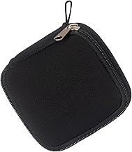 Mini Pouch for Organization, Soft Small Electronic Organizer Travel Storage Carrying Tech Bag Compatible with MagSafe Power Adapter, Laptop Accessories Cables, Cords, USB Drives, Earphones Black