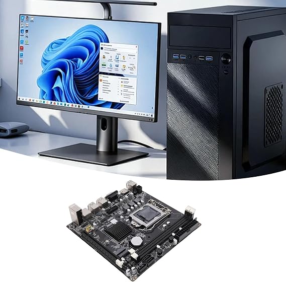 LICAEVEY H81 Motherboard LGA1150, Support for Core i3 i5 i7 E3 V3, Dual Channel DDR3 16GB, Mini ITX Gaming Main Board with M.2 NVMe Slot PCIe x16 SATA 6Gb s for Desktop PC