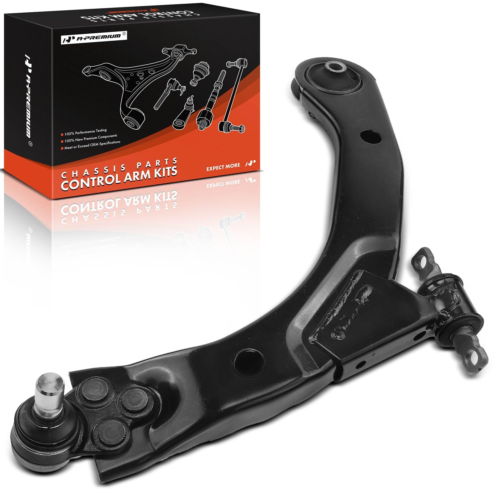 A-Premium Front Right Lower Control Arm, with Ball Joint & Bushing, Compatible with Chevrolet HHR 2006-2011, Cobalt 2005-2010 & Pontiac G5 2007-2010,