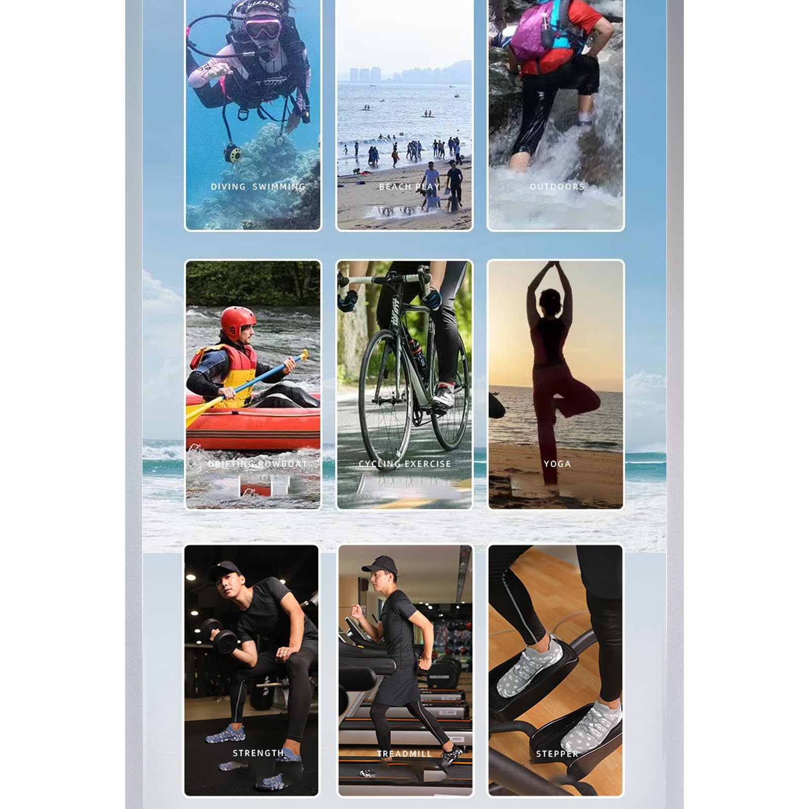 Scarpe Barefoot Donna,Scarpe da Immersione,Uomo Scarpe da Trail Running Scarpe Fitness per Nuoto,Yoga,Spiaggia,Corsa,Snorkeling,Surf,Immersioni