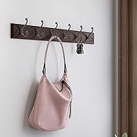 Vista 2 de Perchero con seis ganchos LIBERTY 165541 color cacao y hierro suave