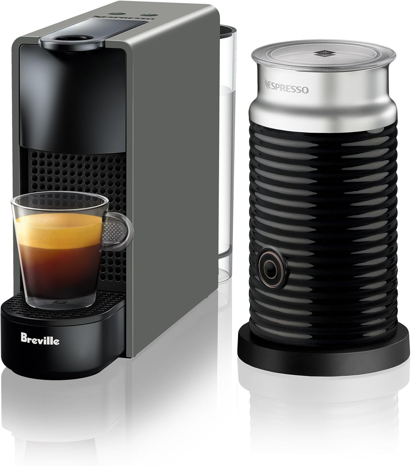 Nespresso Essenza Mini Coffee Machine by Breville Bundle with