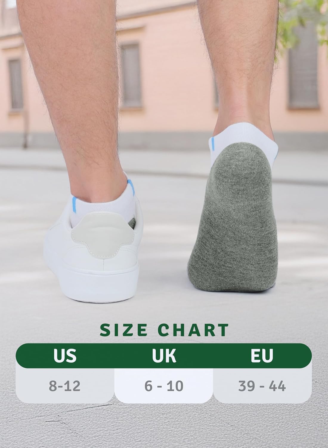 Men's No-Show Liner Socks, Premium Cotton, Size 8-12, 5 Pairs - Image 6