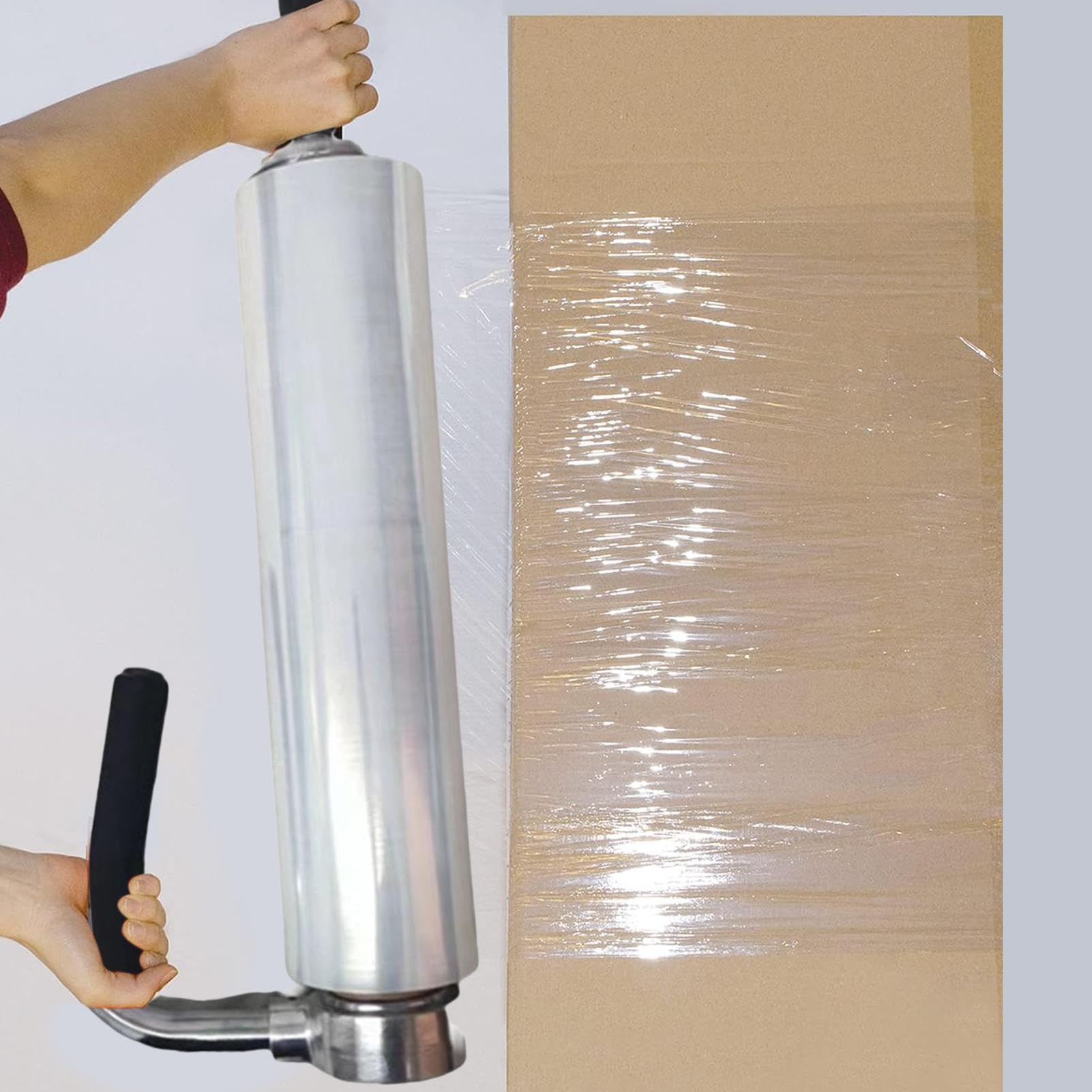 Empaquetadora de film extensible para paletas, dispensador de film extensible - Enrollador de paletas ligero y de resistencia industrial - Dispensador de película retráctil de tensión r