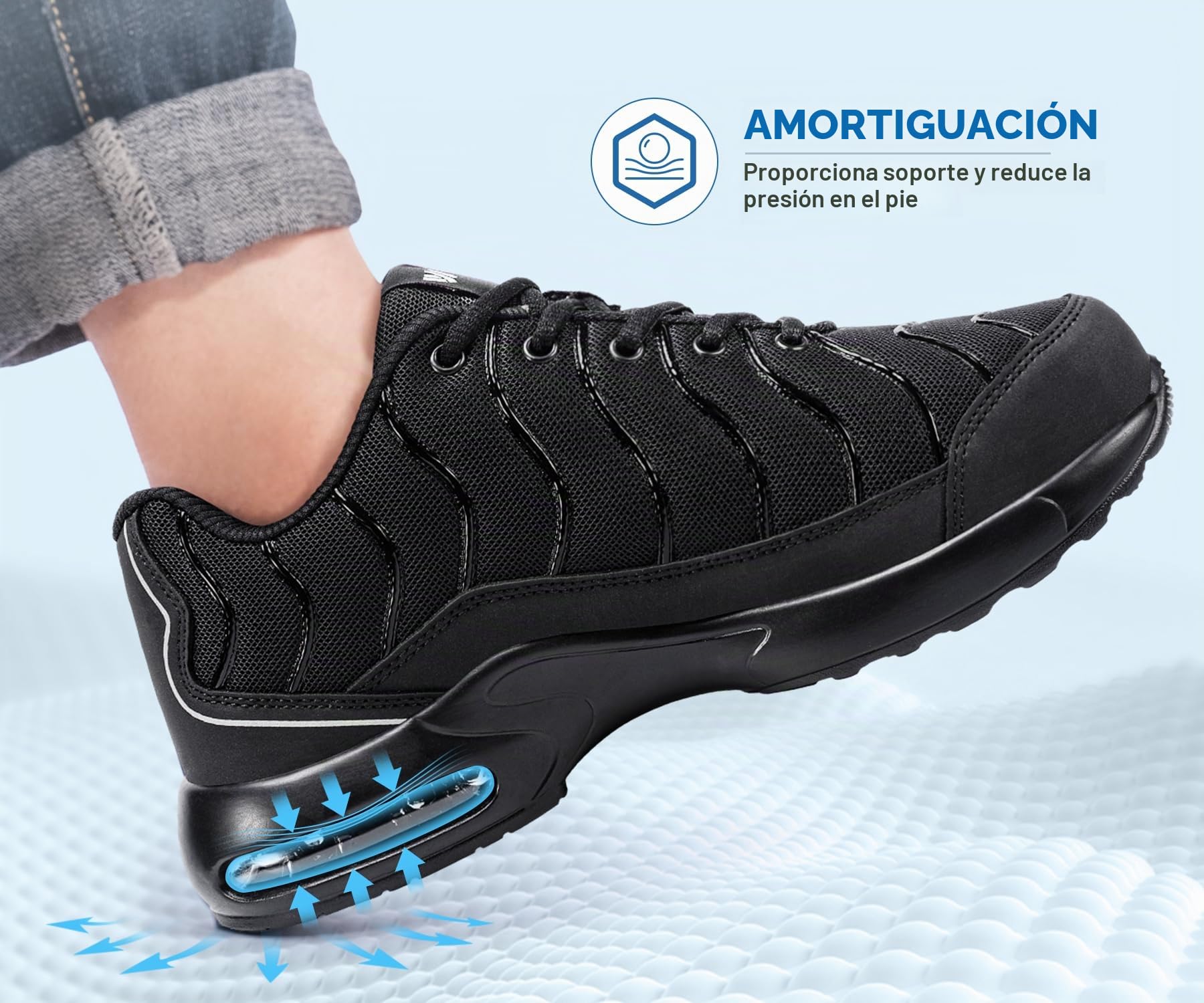 LARNMERN Zapatos de Seguridad para Hombre Mujer Trabajo Clazado