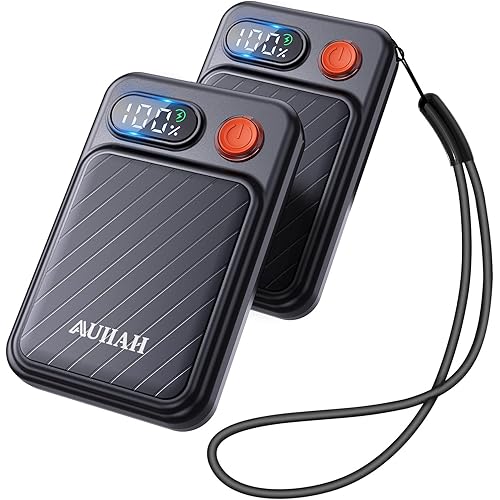 Hand Warmers Rechargeable 2 Pack - Electric Rechargeable Magnetic Hand Warmer with LED Display, 4 Heat Levels, Lanyards, USB, Gift for Men Women Kid, for Golf/Skiing/Camping/Hunting Essentials