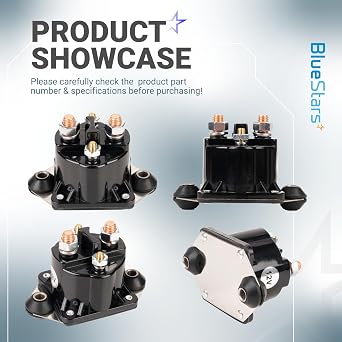 BlueStars 89-817109A3 12V Starter Solenoid Relay - Fits Mercury Outboard | Replaces 89-817109A2 89-817109A1. For Mercury Marine Outboard 40 50 75 90 120 V135 V150 V175 V200 V225 Force