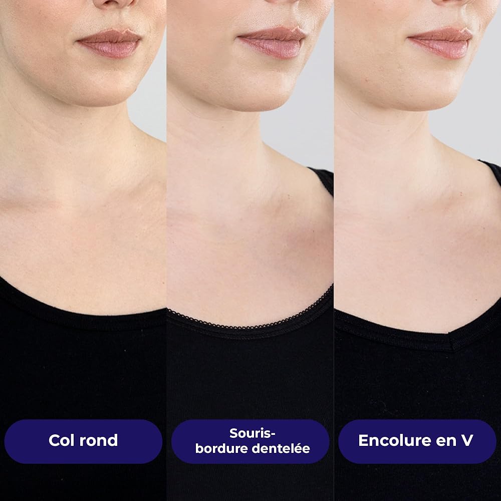 Lot De 4 Débardeurs Femme Dentelle 100 % Coton – Lavables à 95 °C – Confort Et Élégance Normann