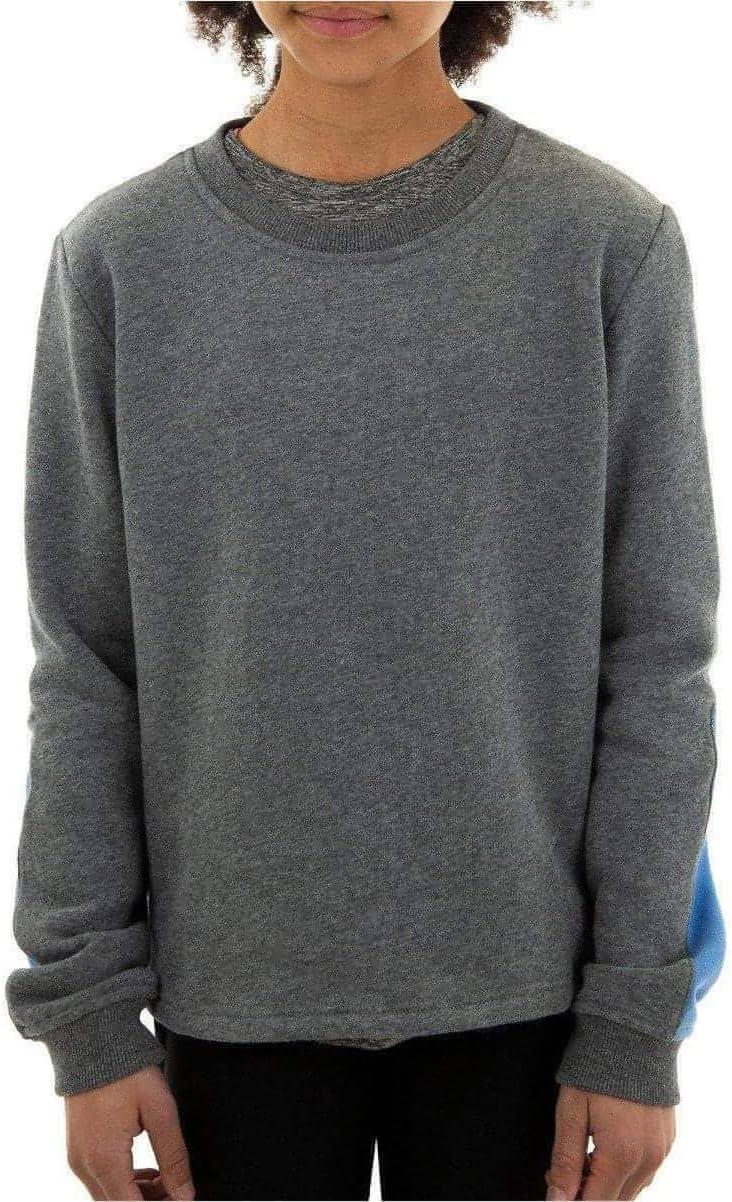 More Mile Girls Fleece Sweatshirt - Grey-11-12 Years