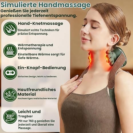 4D Bionic Hand Neck Massager Neck Back Massager