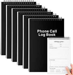 Faccito 6 Pcs Call Log Notepad for Work Phone Log Book for Office with Notes Phone Message Book with Action Items-Phone Call to Do List for Work 80 Sheets