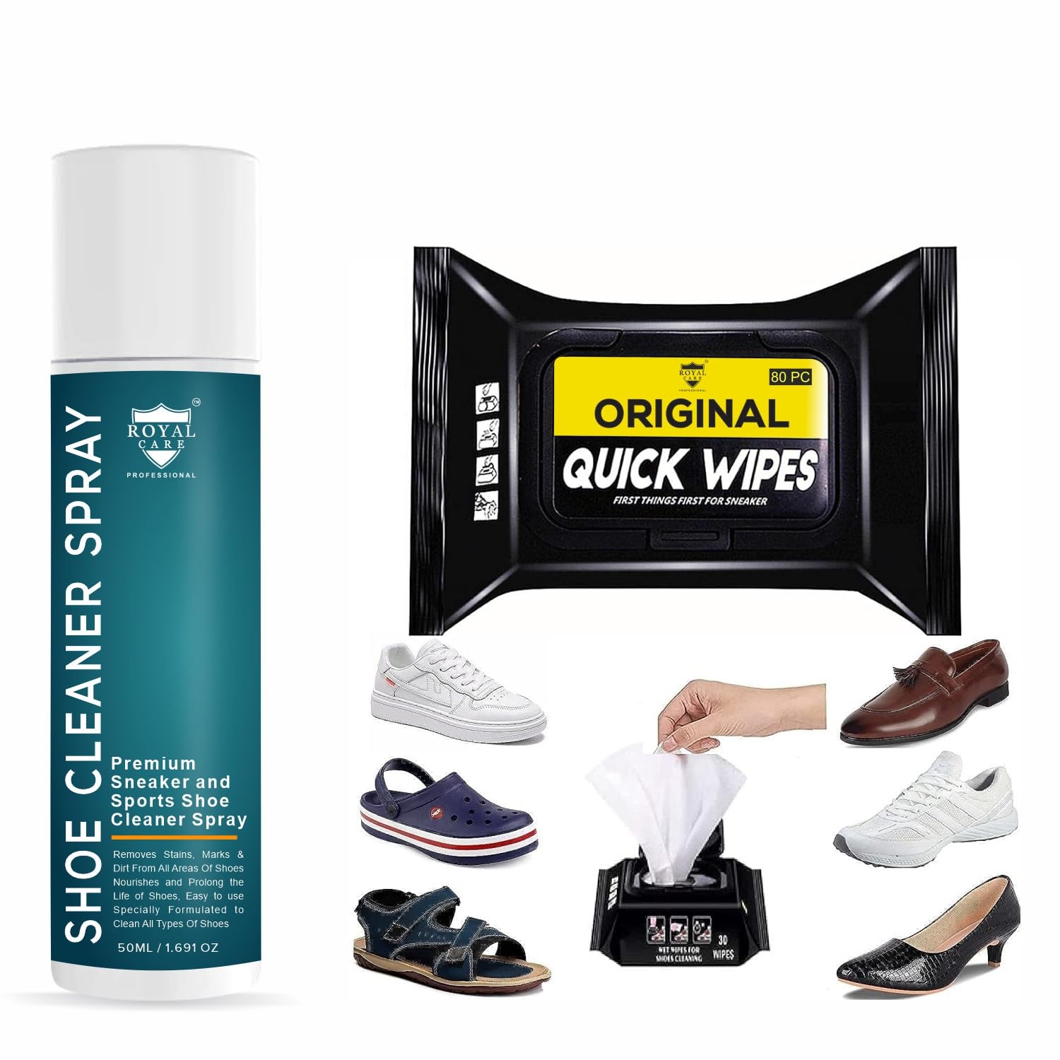 Royal Care SPRAY CLEAN 50 ML + SHOE CLEAN WIPE (B0D35XYV8F) Amazon Price History, Amazon Price Tracker
