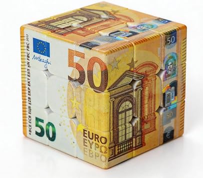3x3 50 Euros Speed Cube UV Printing Magic Cube