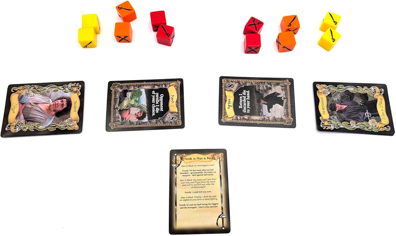 The Princess Bride: I Hate to Kill You 2nd Edition - Fast-Paced 2-Player Dice & Card Game for Ages 10+ | Swordplay Strategy Board Game for Fans of The Classic Movie | Age 10+