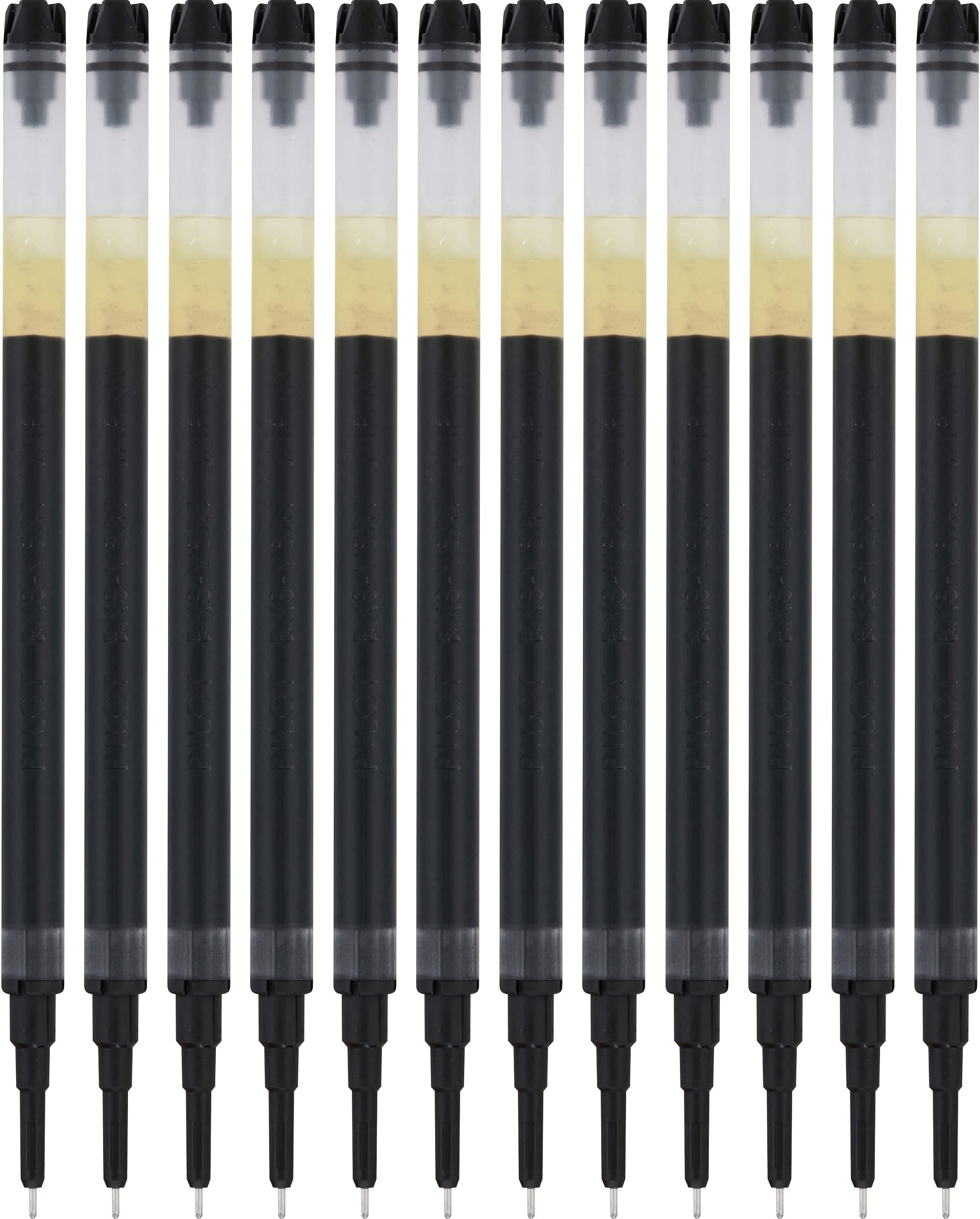 PILOT Pen Precise V5 RT Liquid Rollerball Ink Refill for Retractable Pens, Extra Fine Point, 0.5mm, Black Ink, 12-Pack - Ideal for School, Journaling & Office Writing