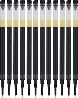 PILOT Pen Precise V5 RT Liquid Rollerball Ink Refill for Retractable Pens, Extra Fine Point, 0.5mm, Black Ink, 12-Pack - Ideal for School, Journaling & Office Writing