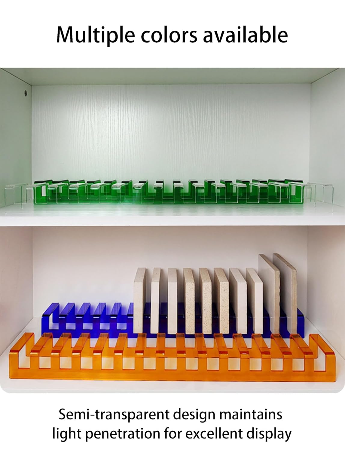 Sample Display Rack, Acrylic Marble/Ceramic Display Stand, for Vendor Events, Retail Store and Desktop(Clear)