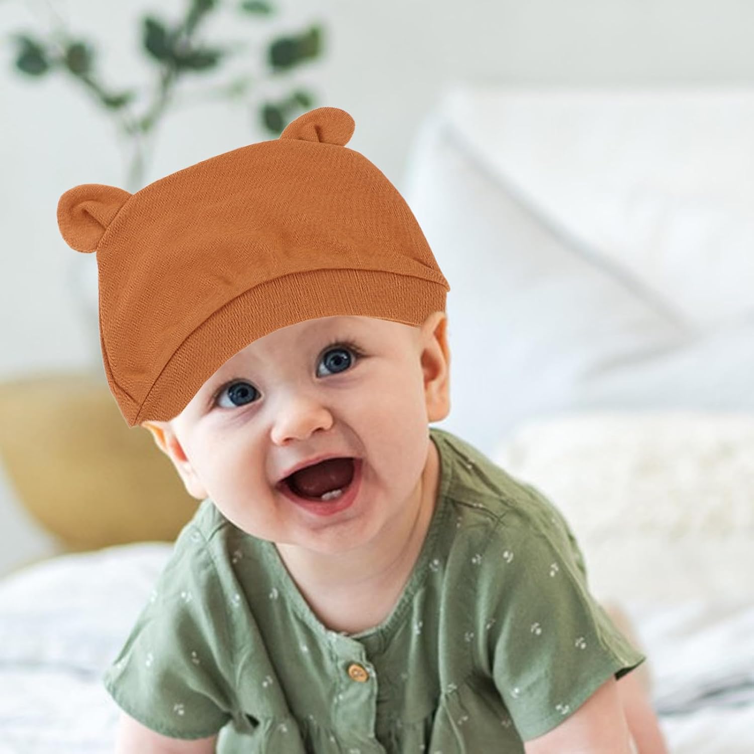 4 Set Hat and Mittens Set with Soft Cotton Material, Dual Animal Ear Design, for Memorable Photo Sessions and Chilly Autumn and Winter Outings, Easy to Use and Skin-Friendly Multi