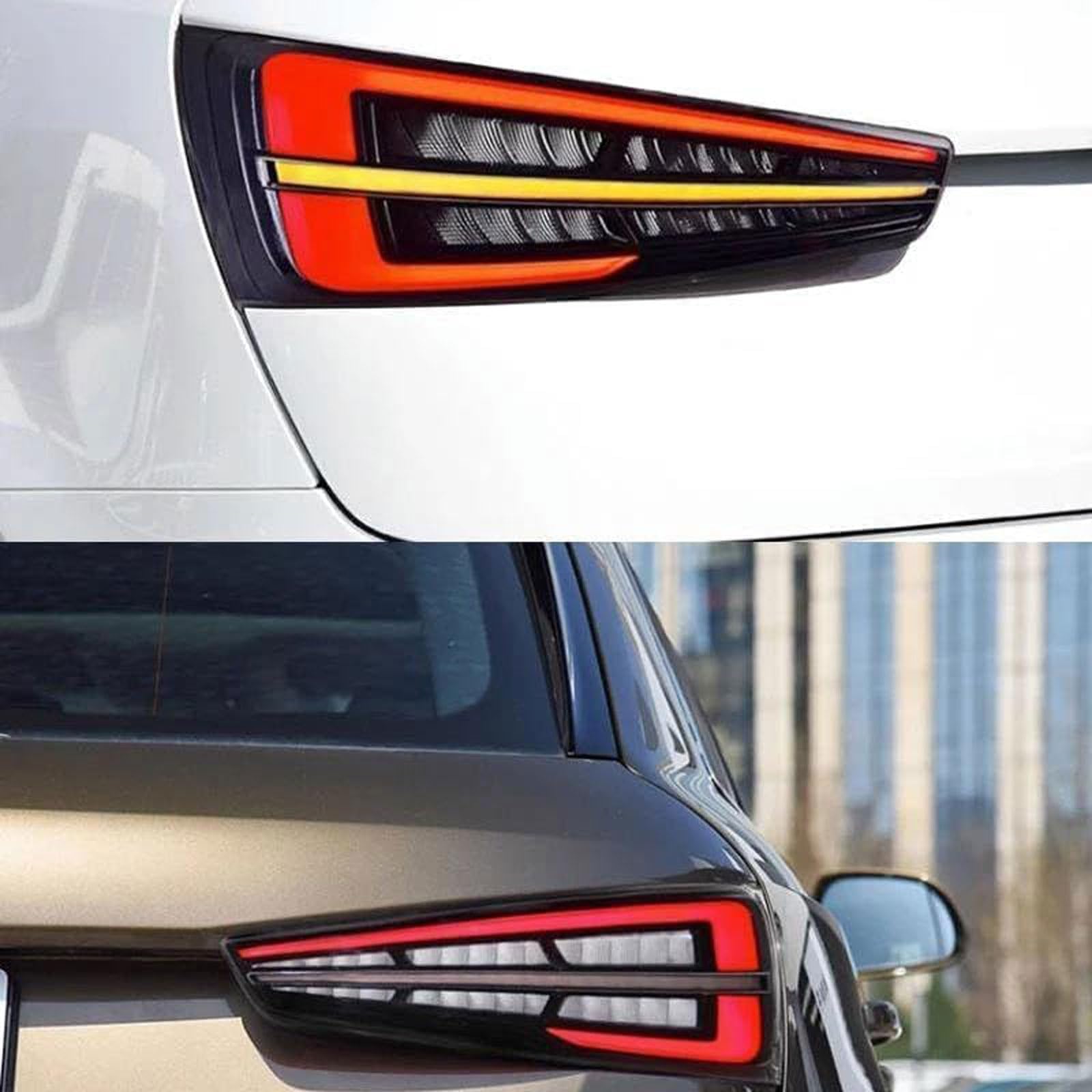 Auto Fanale Posteriore per Audi Q3 2013 2014 2015 2016 2017 2018, Faro Posteriore LED - Luce Stop E Frecce Antinebbia, Gruppo Luci Posteriori Sostituzione
