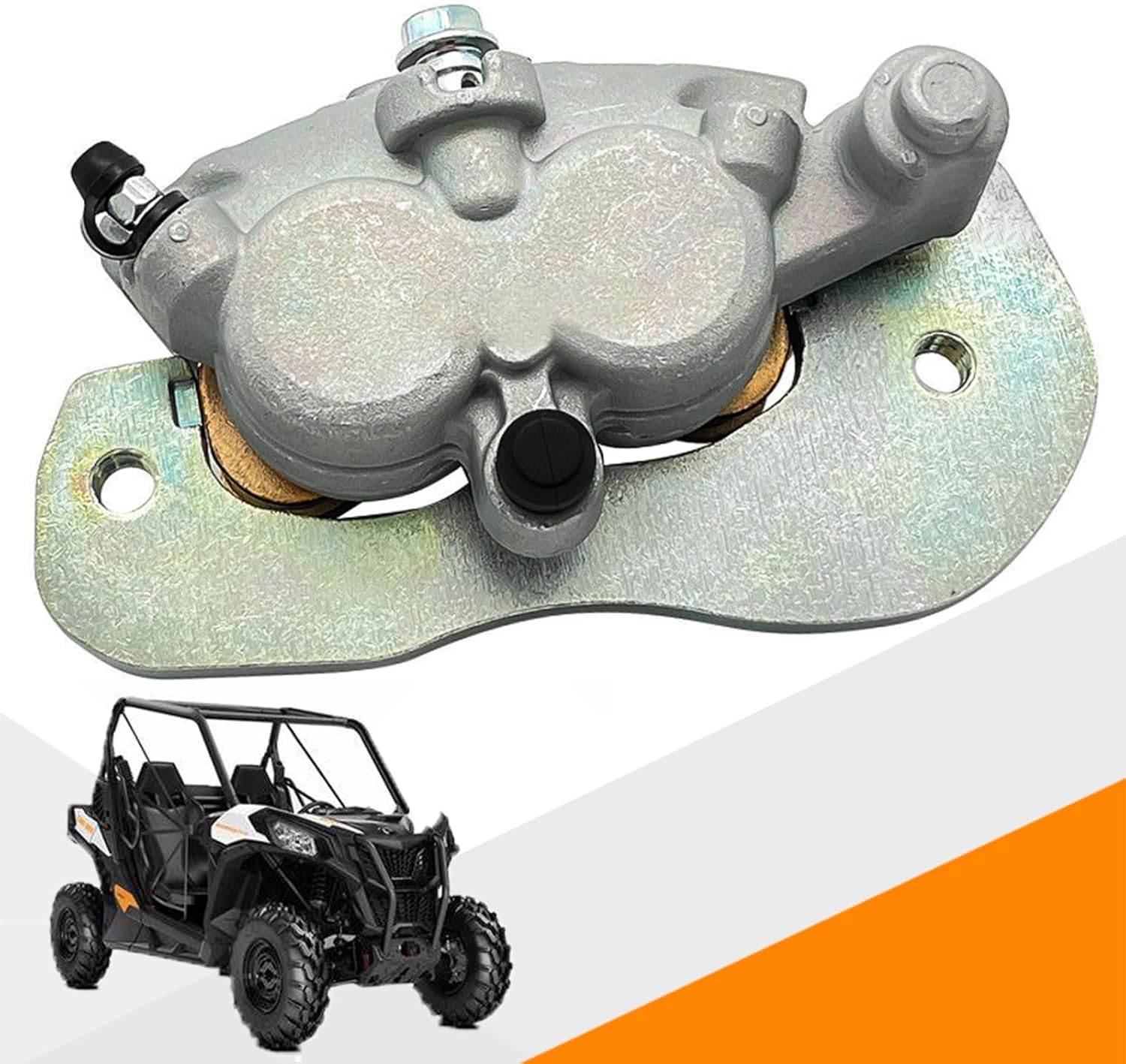 Front Left Brake Caliper & Sintered Brake Pads 705601462 Compatible with Defender 2016-2022 Maverick 2017-2022 Commander 2021-2022,705601887