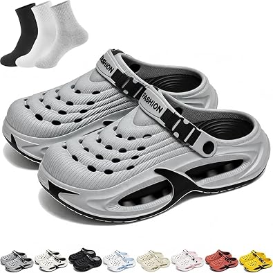 Garden Clog Adult Lightweight Thick Sole EVA Slip-On Men Clogs Cushioned Lightweight Outdoor Summer Beach