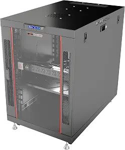 Home Lab Server Rack Cabinet 19" 15U – Premium Series, 35" Deep Network Rack Enclosure with Glass Door, Quiet Cooling Fans & Thermostat, PDU, Shelf, Lockable