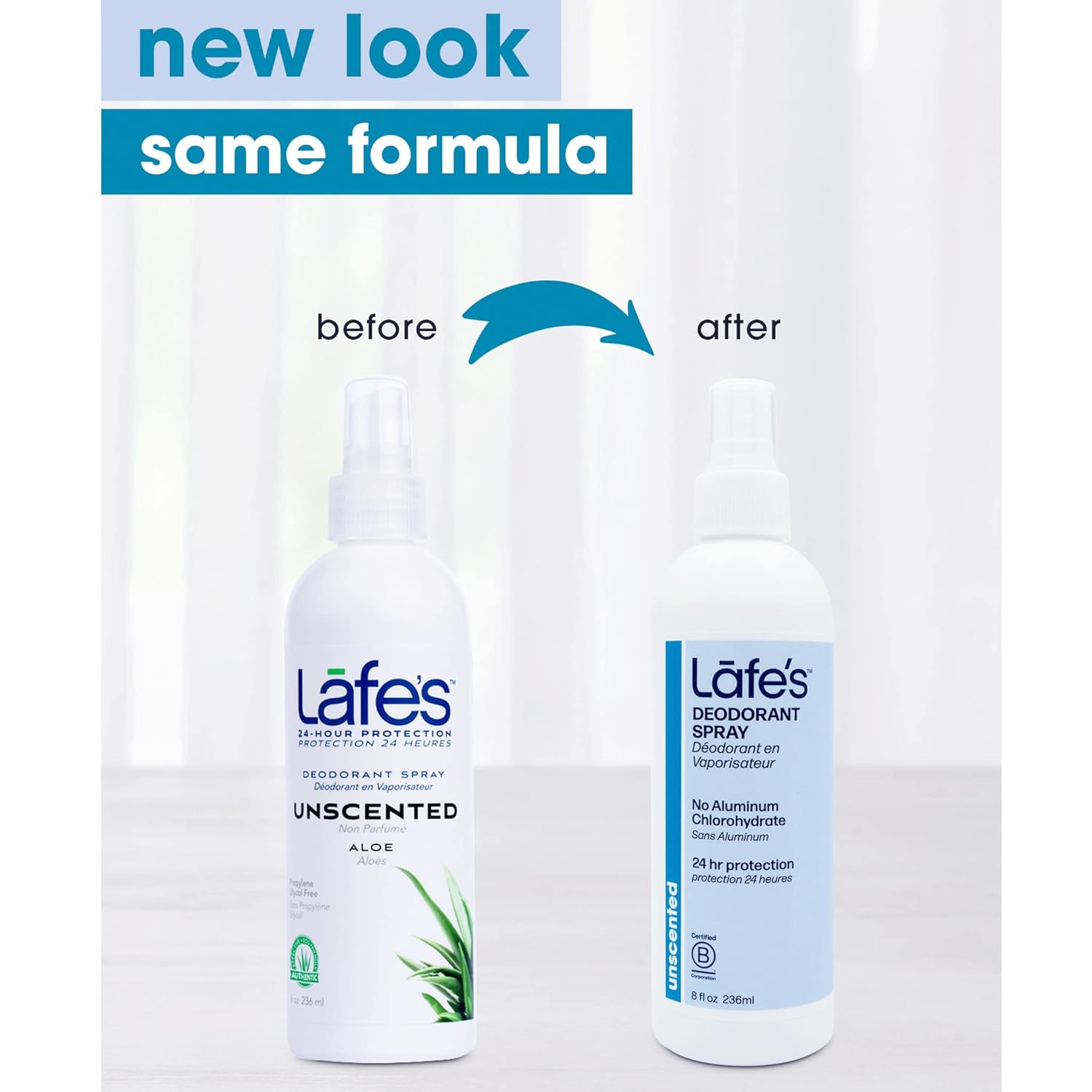 Lafe's Natural Deodorant | 8oz Aluminum Free Natural Deodorant Spray for Women & Men | Paraben Free & Baking Soda Free with 24-Hour Protection | Unscented | 3 Pack - Image 2