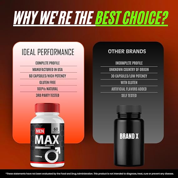 MenMax Capsules, MenMax Pills, MenMax All Natural Pills, MenMax - Maximum Strength Capsules, MenMax Performance Advanced, MenMax Capsules Reviews (60 Capsules)
