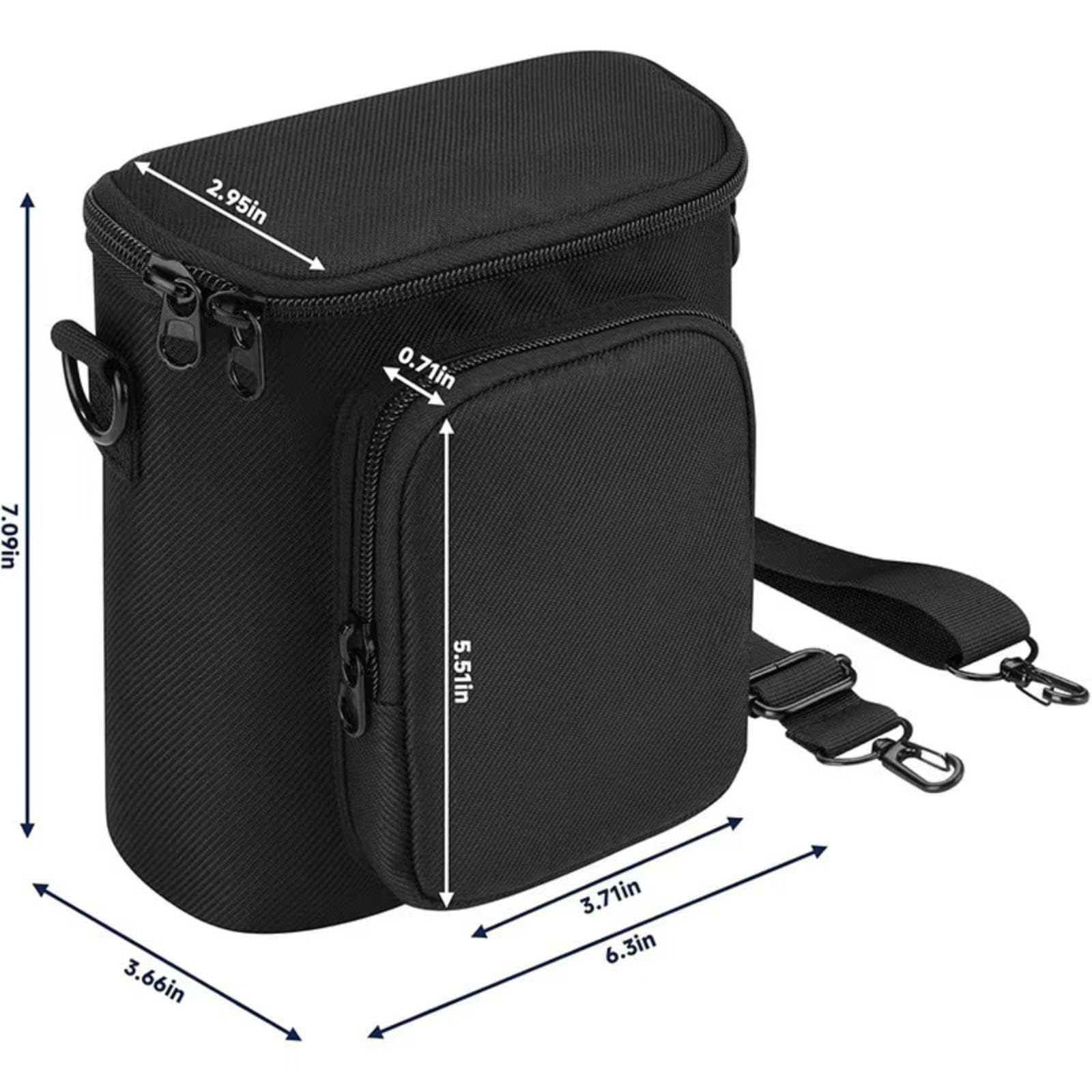 Borsa Organizer per binocolo, Versatile e Robusta, in Tessuto Oxford Nero, Portatile, Ideale per attività all'aperto Come Arrampicata, per 42 Mm