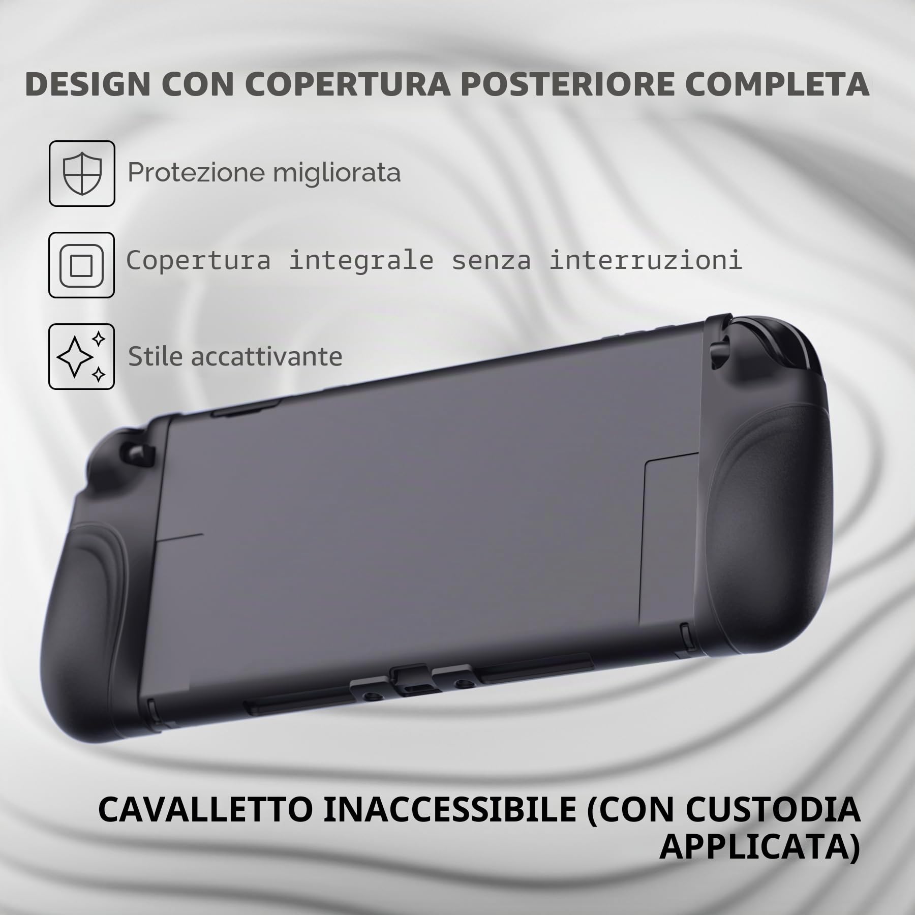 playvital Ranger Cover Dockable Rigida per Nintendo Switch 2 Console, Custodia Protettiva Silicone per Joycon 2, Supporto Regolabile Copri Analogici Accessori per Switch 2, Nero