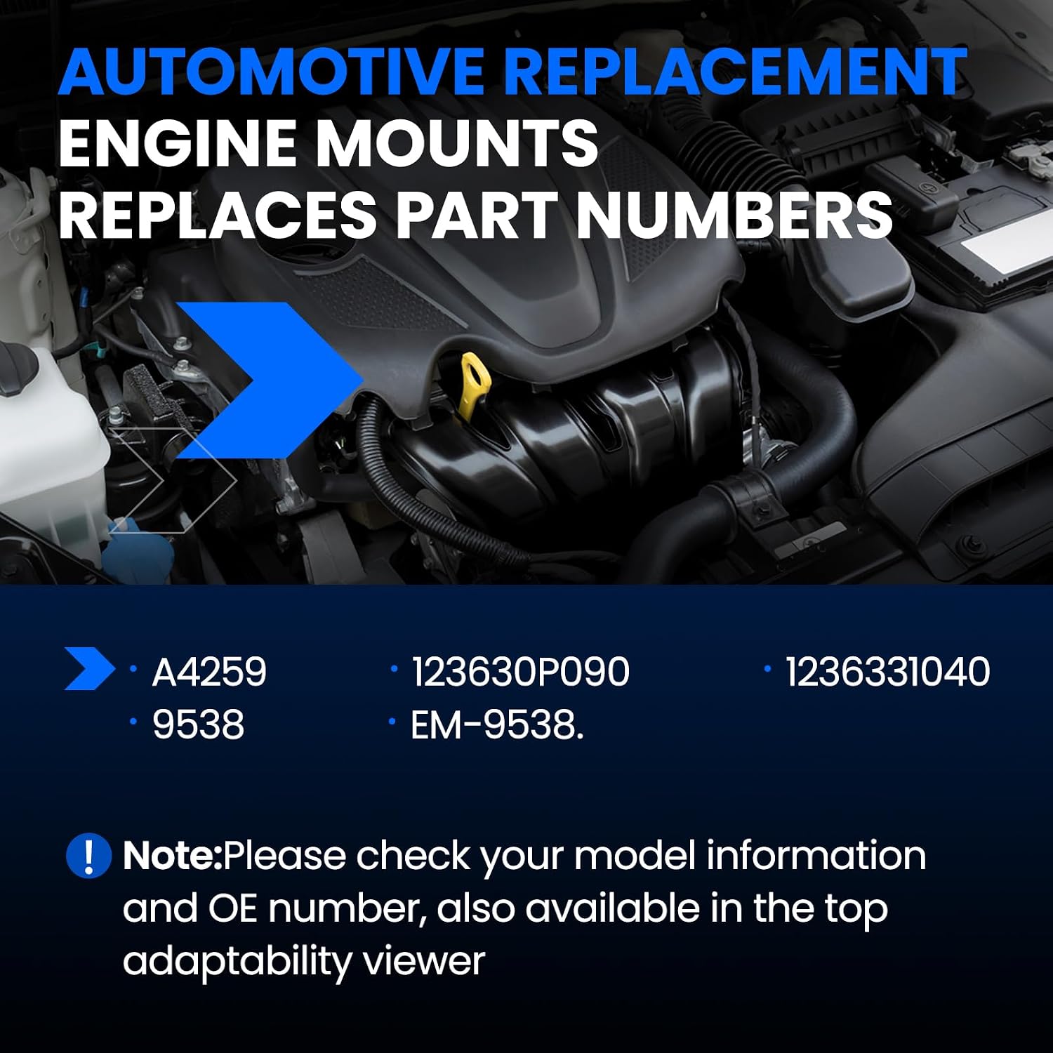 Engine Motor Mount 1PCS Compatible with Toyota Avalon 2008-2012 3.5L, Compatible with Toyota Camry 2007-2015 3.5L, for Highlander 2008-2013 3.5L V6, Replace for A4259