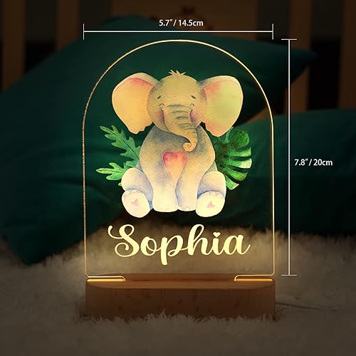 Miniatura 2 de Luz nocturna personalizada para bebé, luz nocturna personalizada para guardería, regalos personalizados para regalo de cumpleaños de niños, luz