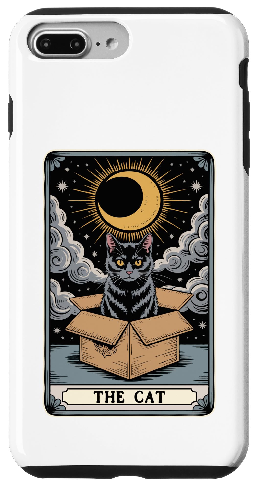 The Cat Tarot Card Mystic Cat in Box Funny Cat Case for iPhone 7 Plus/8 Plus