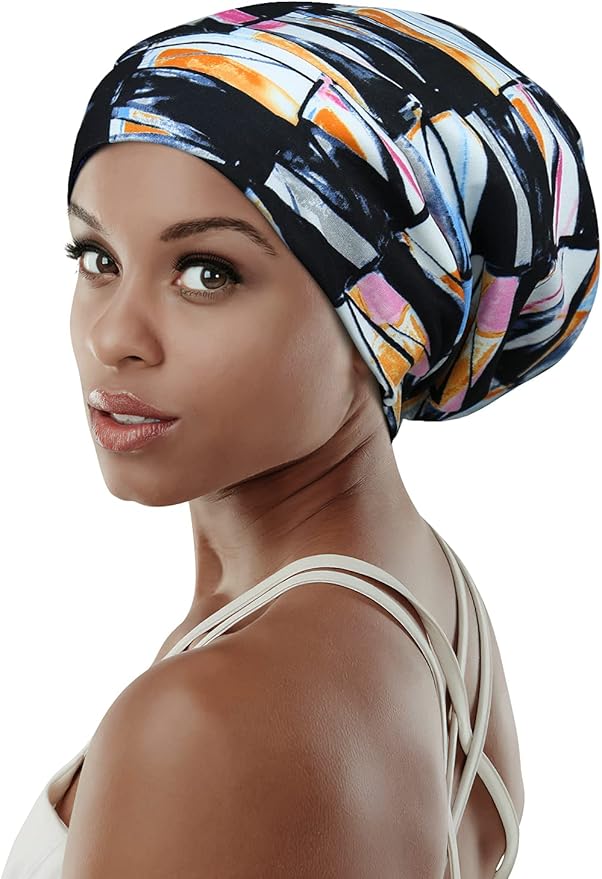 FocusCare Satin Lined Sleep Slouchy Cap